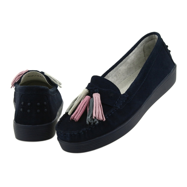 Damen Wildleder Loafer Filippo 661 marineblau 4