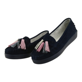 Damen Wildleder Loafer Filippo 661 marineblau 3