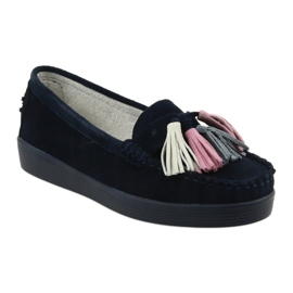 Damen Wildleder Loafer Filippo 661 marineblau 1
