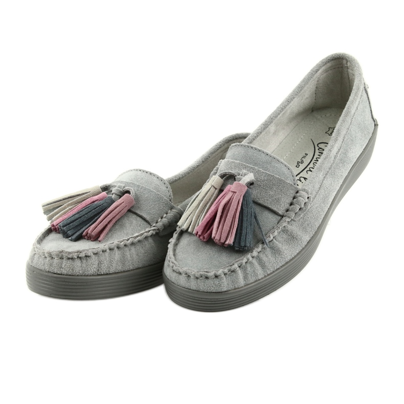 Graue Wildleder-Loafer für Damen Filippo 661 3