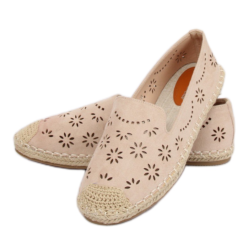 Beige durchbrochene Espadrilles 9023 Beige 1