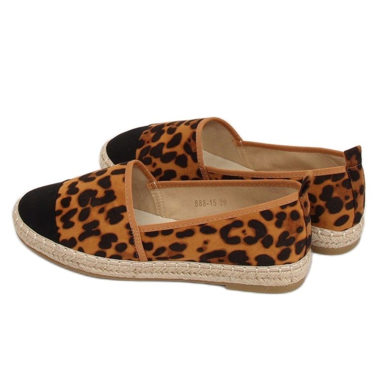 Damen Espadrilles 888-15 Leopard schwarz braun mehrfarbig 1