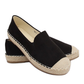 Schwarze Damen Espadrilles 180-5 Schwarz 1