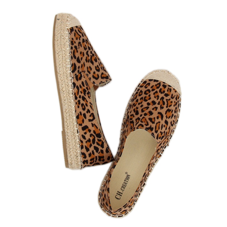 Damen Espadrilles Leopard 180-5 Leopard braun mehrfarbig 1
