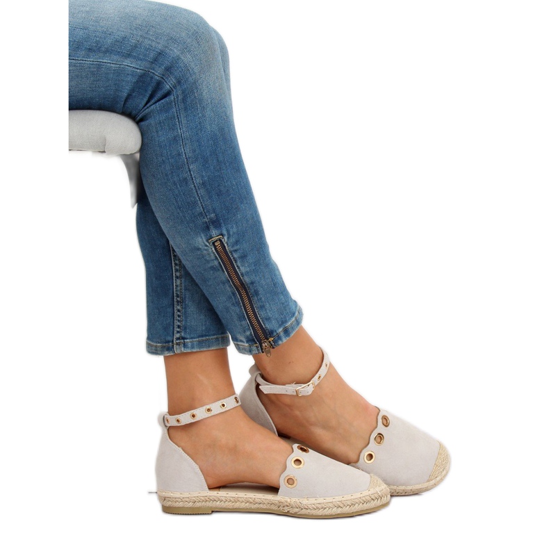 Espadrilles mit grauem LX170 Grauem Riemen 2