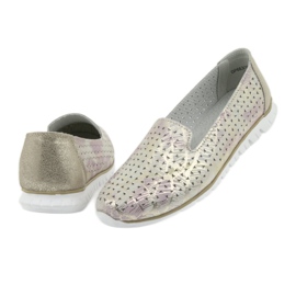 Damen Sportleder Herren Filippo 663 weiß rosa 4