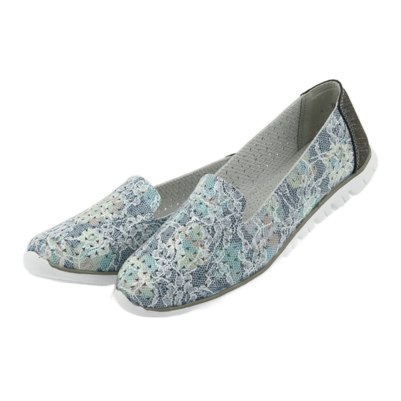 Damen Sportleder Herren Filippo 663 weiß blau grau grün 3