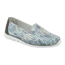 Damen Sportleder Herren Filippo 663 weiß blau grau grün 1