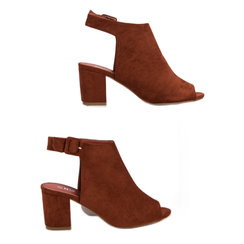 Nio Nio Gebaute Sandalen an einer Bar braun 2