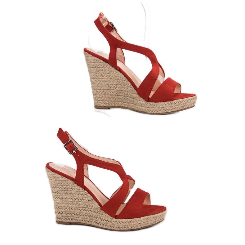 Espadrilles auf Kotrurnie Sandalen rot 1
