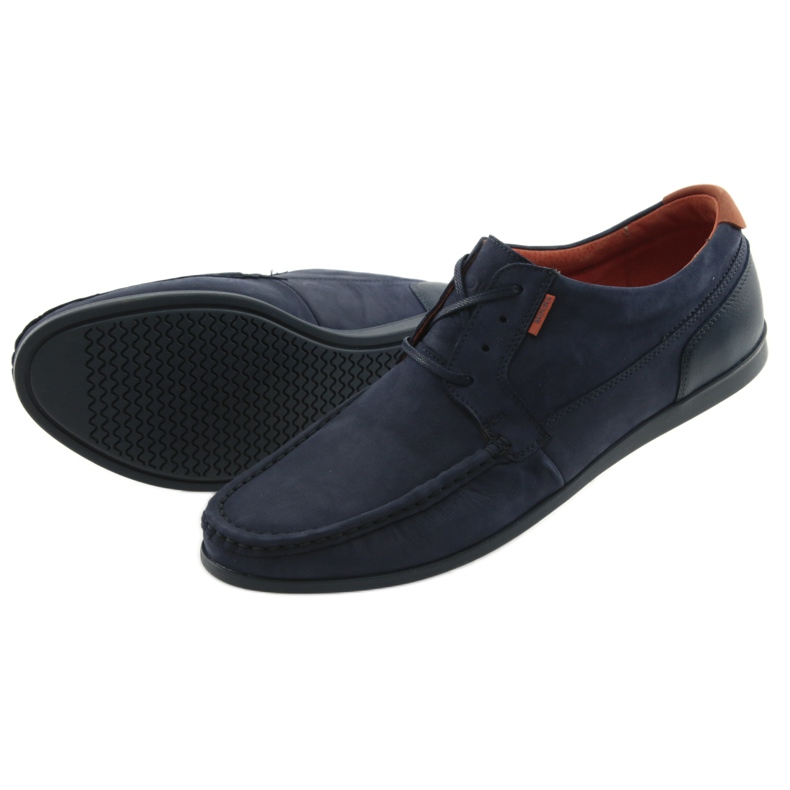 Badura gebundene Loafer 3175 marineblau orange 5