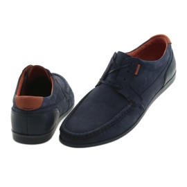 Badura gebundene Loafer 3175 marineblau orange 4