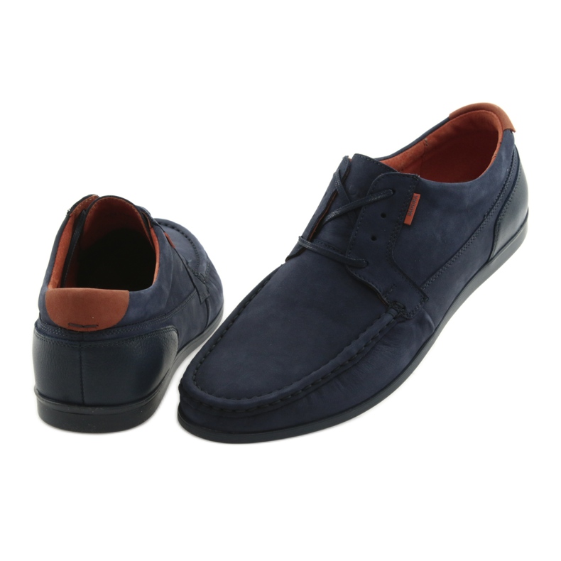 Badura gebundene Loafer 3175 marineblau orange navy blau 4
