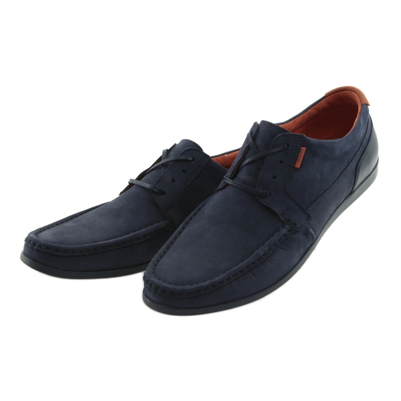 Badura gebundene Loafer 3175 marineblau orange 3