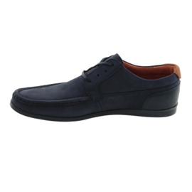 Badura gebundene Loafer 3175 marineblau orange 2