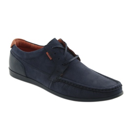 Badura gebundene Loafer 3175 marineblau orange 1