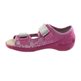 Befado Kinderschuhe PU 065X123 grau rosa 2