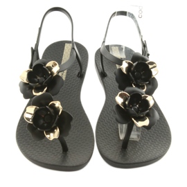 Ipanema Sandalen Damenschuhe mit Blumen 82662 schwarz gelb 4