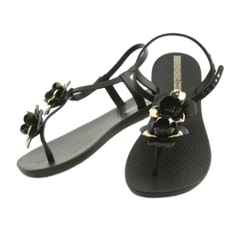 Ipanema Sandalen Damenschuhe mit Blumen 82662 schwarz gelb 2