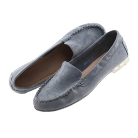 Damen Wildleder Loafer Sergio Leone 721 blau 5