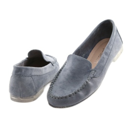 Damen Wildleder Loafer Sergio Leone 721 blau 4
