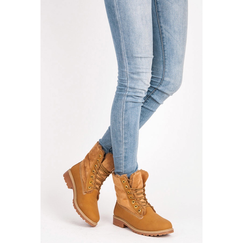 Trapper mit Schaffell braun 2