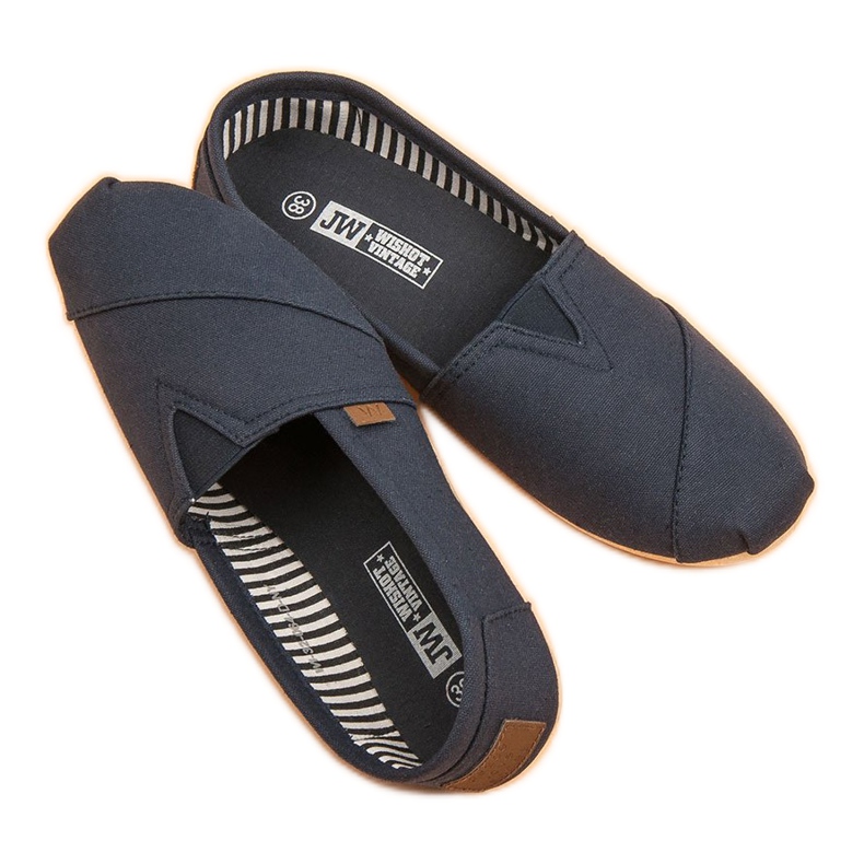 Klassische marineblaue Slipper navy blau 2