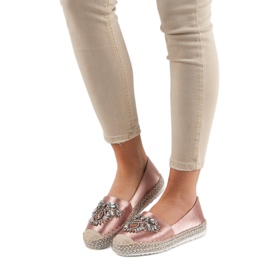 Rosa Espadrilles mit Ornamenten 1