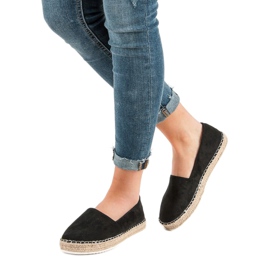 Small Swan Espadrilles aus schwarzem Wildleder 1