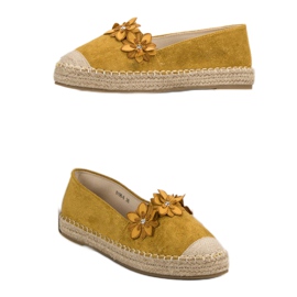 Espadrilles mit Blumen gelb 1