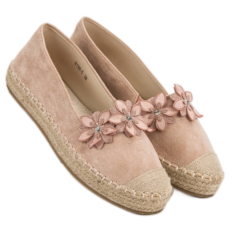 Espadrilles mit Blumen rosa 2