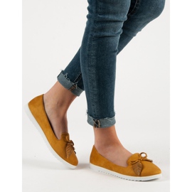 Comer Senf Wildleder Ballerinas gelb 1