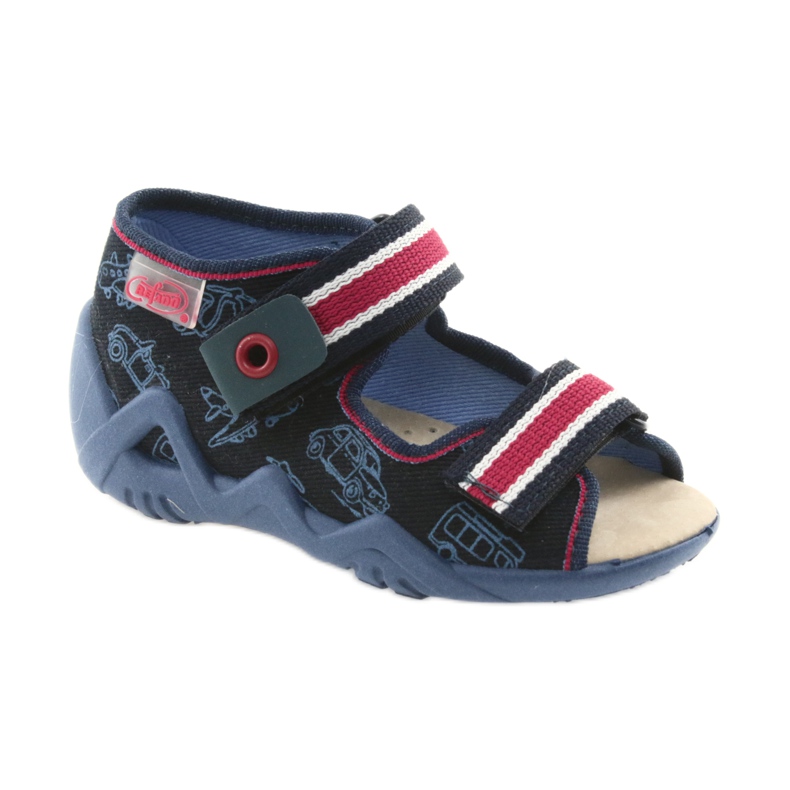 Befado gelbe Kinderschuhe 350P003 marineblau 1