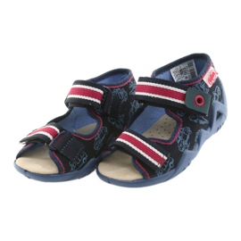Befado Sandalen Kinderschuhe 350P003 rot marineblau 3
