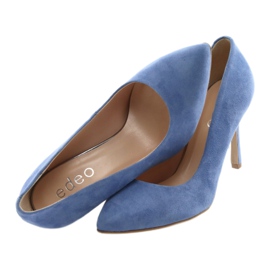 Pumps auf Stiletto Damenschuhe Edeo 3313 blau 5