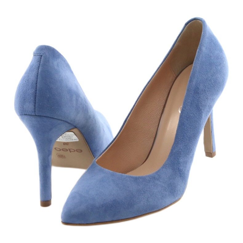 Pumps auf Stiletto Damenschuhe Edeo 3313 blau 4