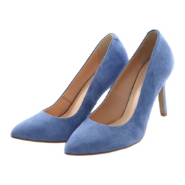 Pumps auf Stiletto Damenschuhe Edeo 3313 blau 3