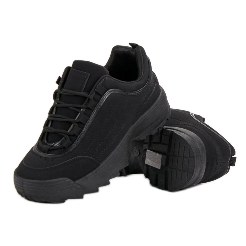 Turnschuhe auf der Plattform schwarz 2