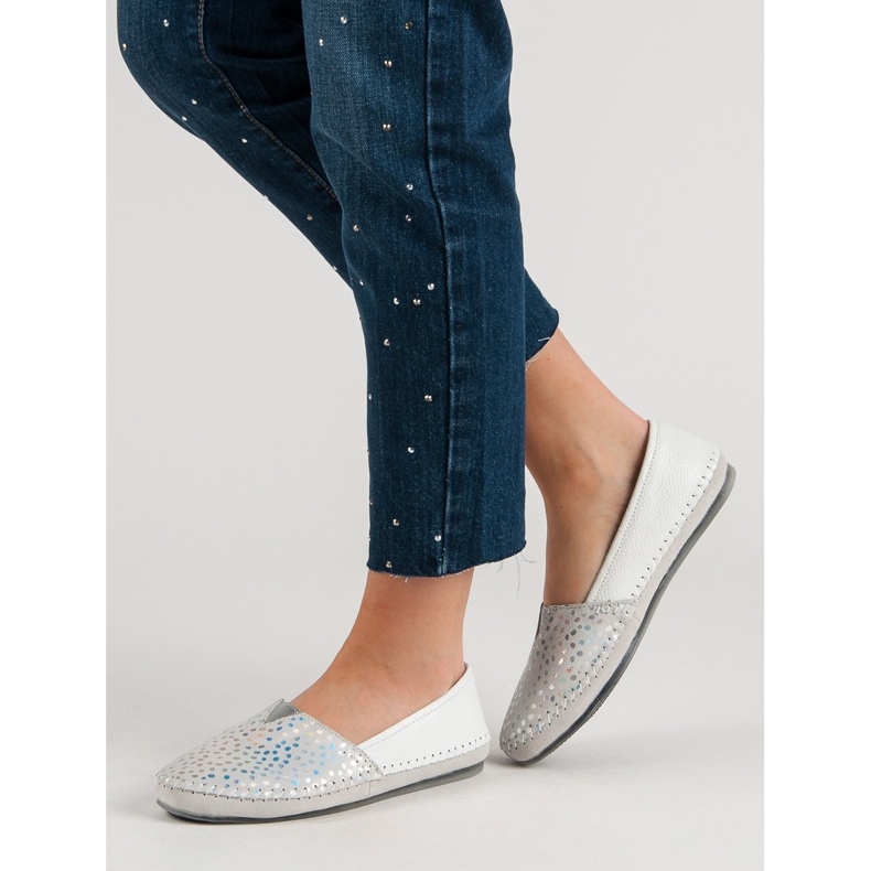 Filippo Weiße Slip-On-Sneakers aus Leder 1