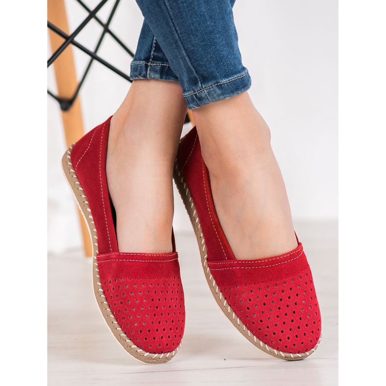 Filippo Rote Leder-Espadrilles 1