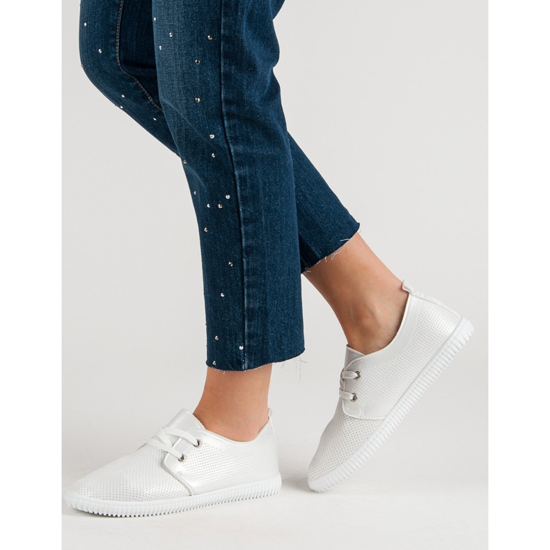 Super Mode Klassische weiße Schuhe 1