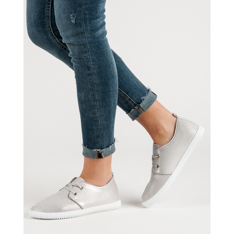 Super Mode Klassische graue Schuhe 1