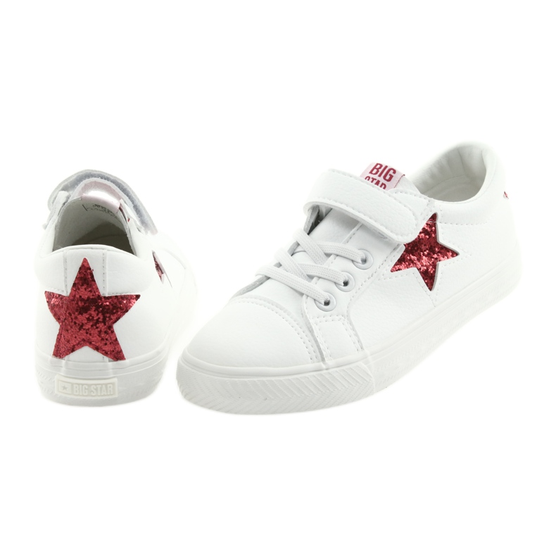 Big Star Sneakers mit Klettverschluss Stern 374102 weiß rot 4