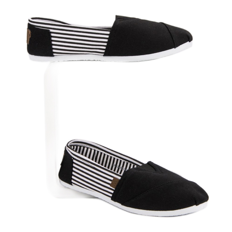 Leichte Turnschuhe zum Hineinschlüpfen weiß schwarz 2