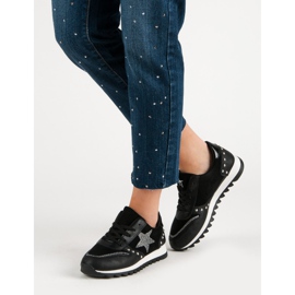 Sportschuhe mit Kristallen schwarz 2