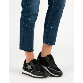 Sportschuhe mit Kristallen schwarz 1