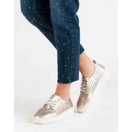 Goldene durchbrochene Sneakers 2