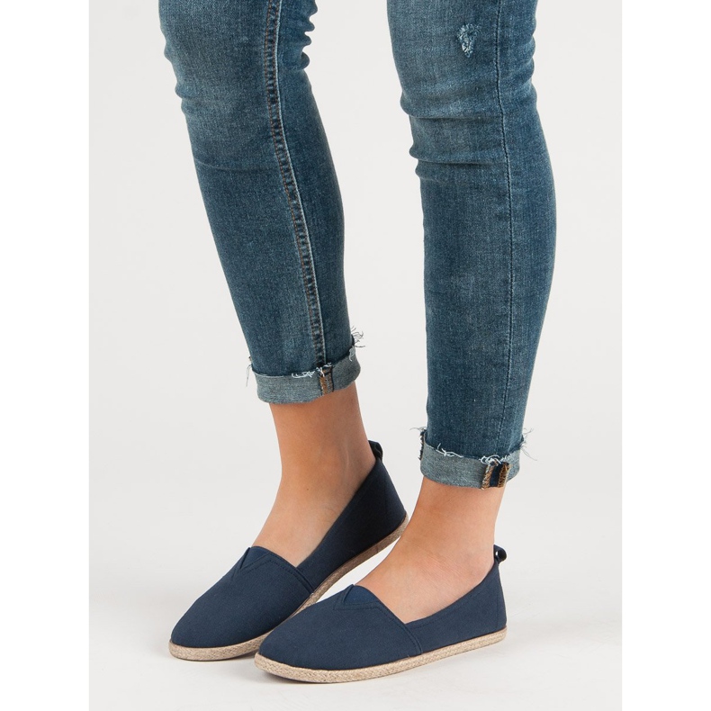 Marineblaue Slip-On-Sneakers 1