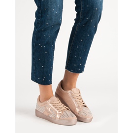 Bestelle Sportschuhe mit Strasssteinen rosa 1