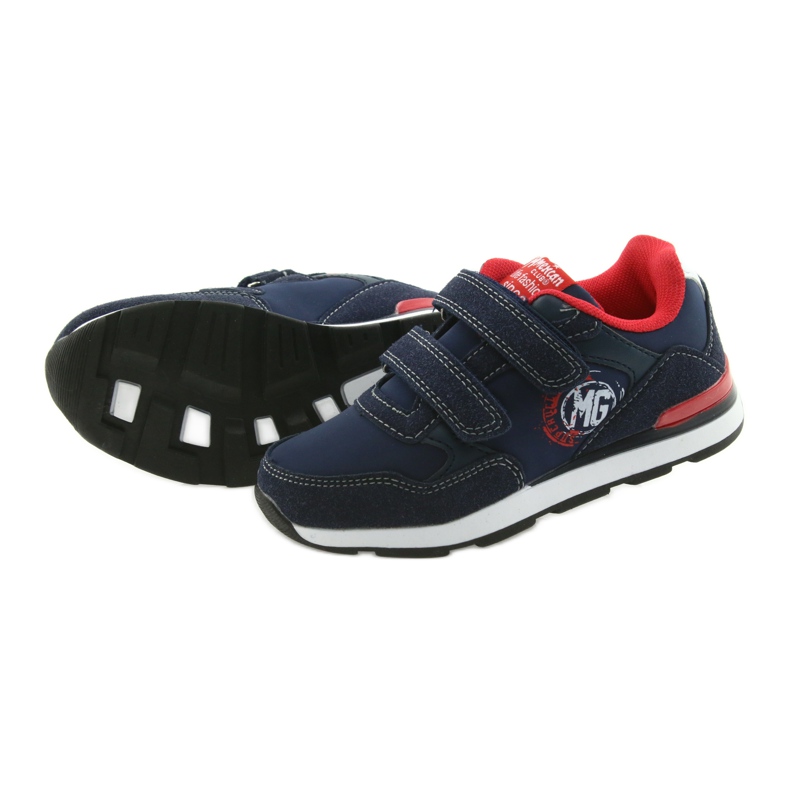American Club Amerikanische BS08 Sportschuhe mit Ledereinlage rot marineblau 5